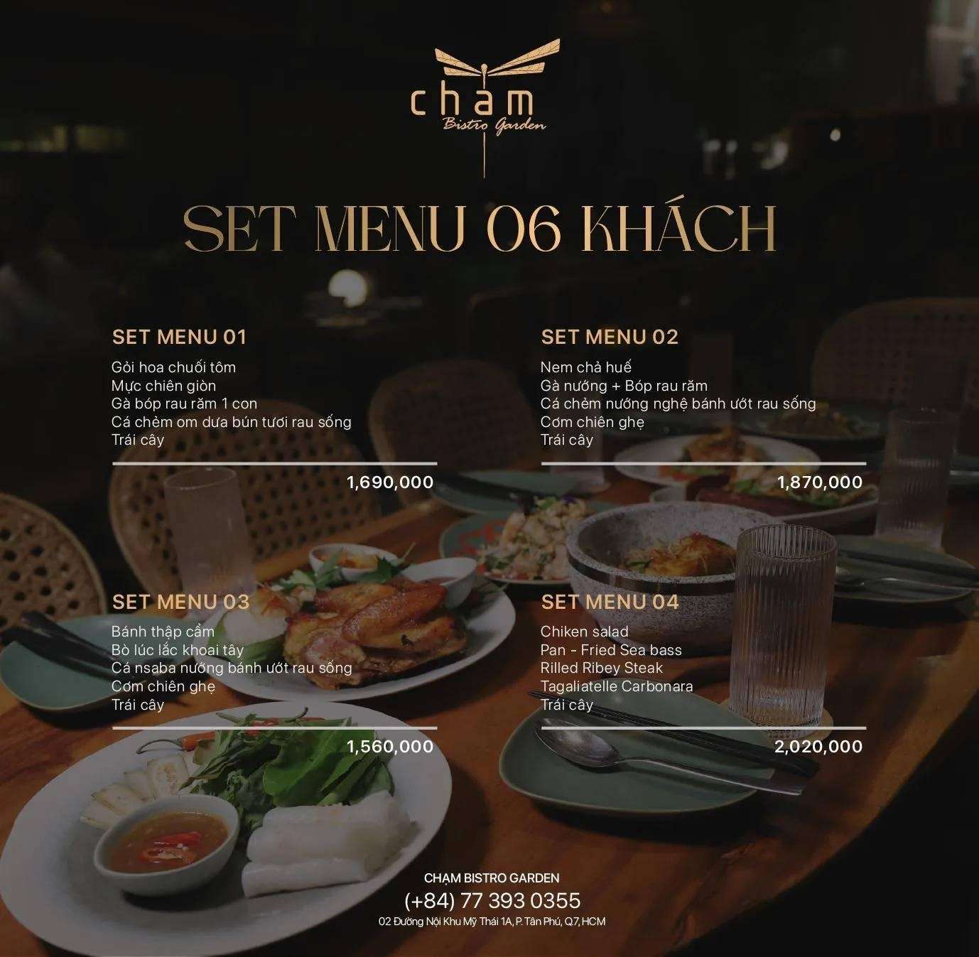 Set Menu cho 6 khách