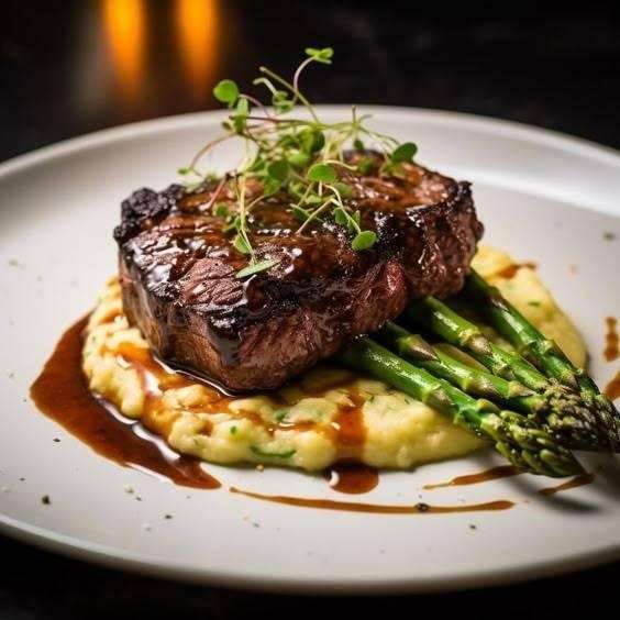 Khoai tây nghiền là món ăn kèm phổ biến với steak
