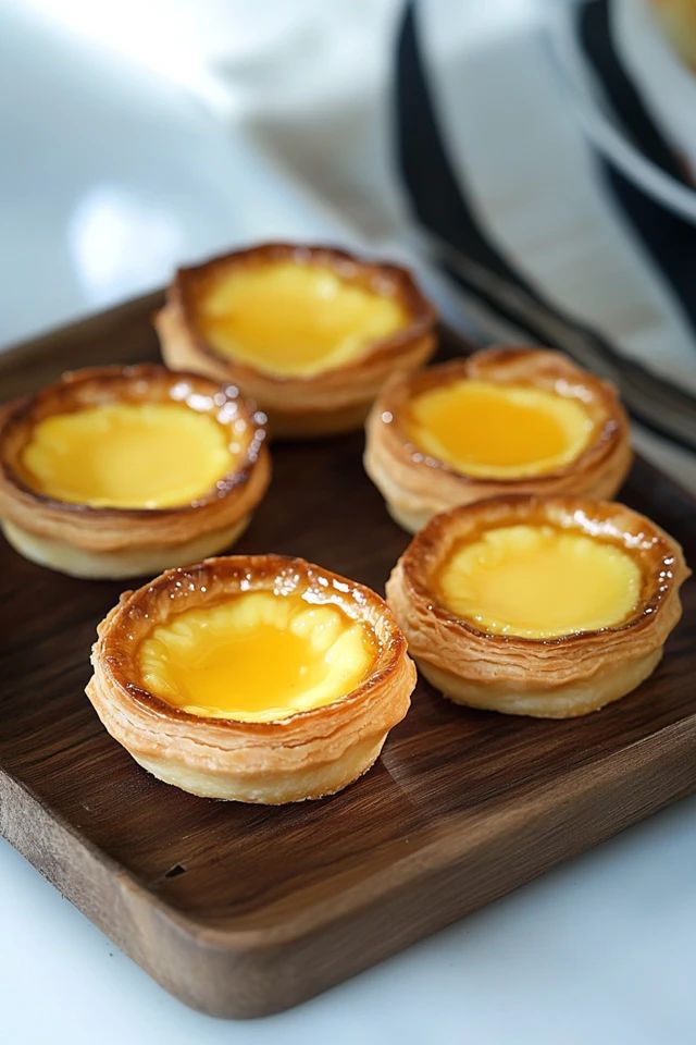 Tart trứng có kích thước nhỏ dễ phục vụ cho tiệc