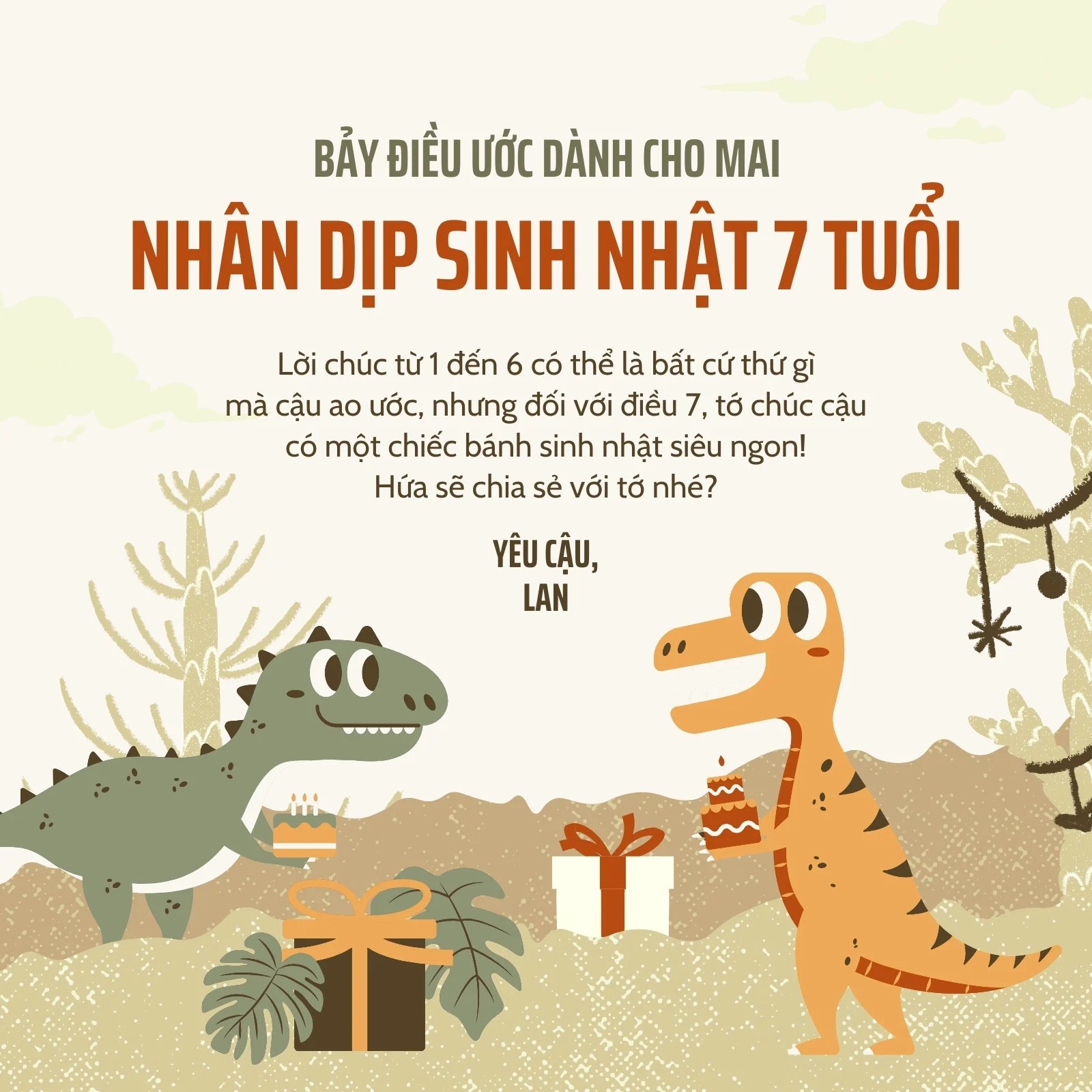 Cấu trúc của một tấm thiệp sinh nhật cho bé