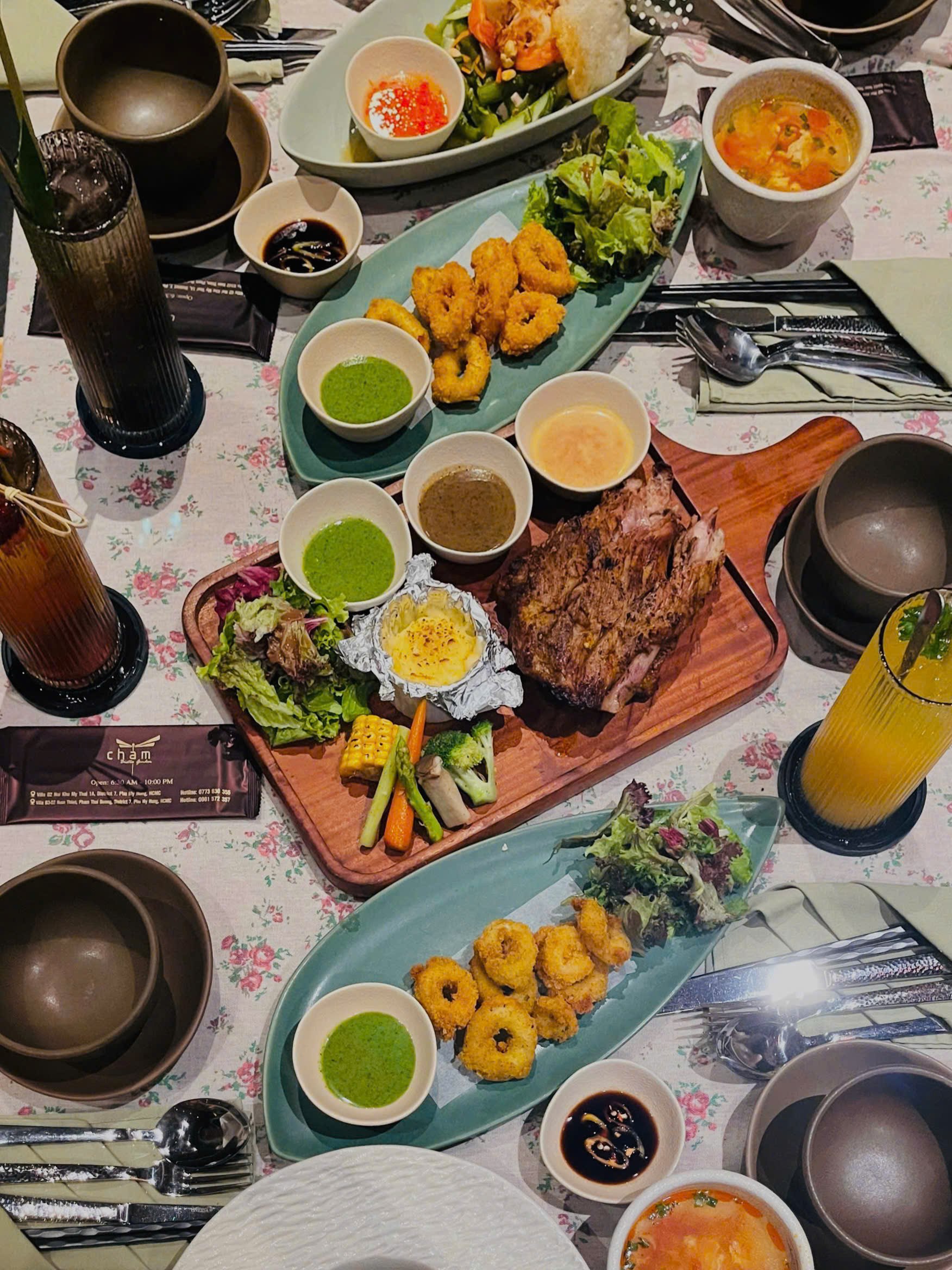 Thực đơn tại Chạm Bistro Garden