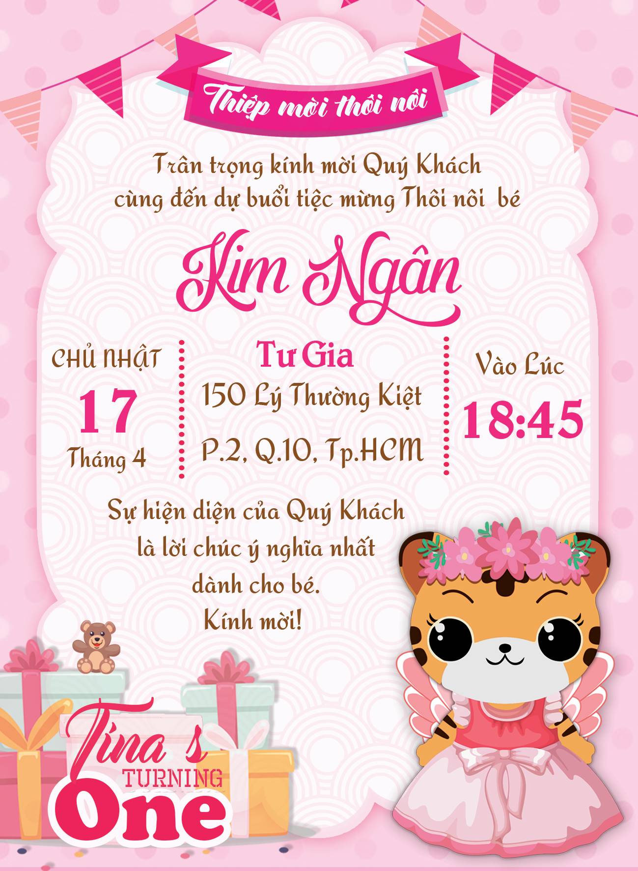 Thiệp mời luôn cần những thông tin rõ ràng