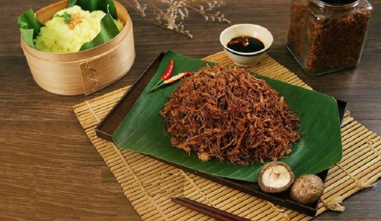 Chà bông chay là món phù hợp để ăn kèm