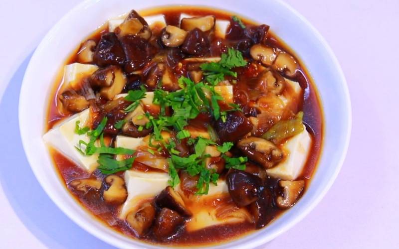 Món đậu hủ kho nấm