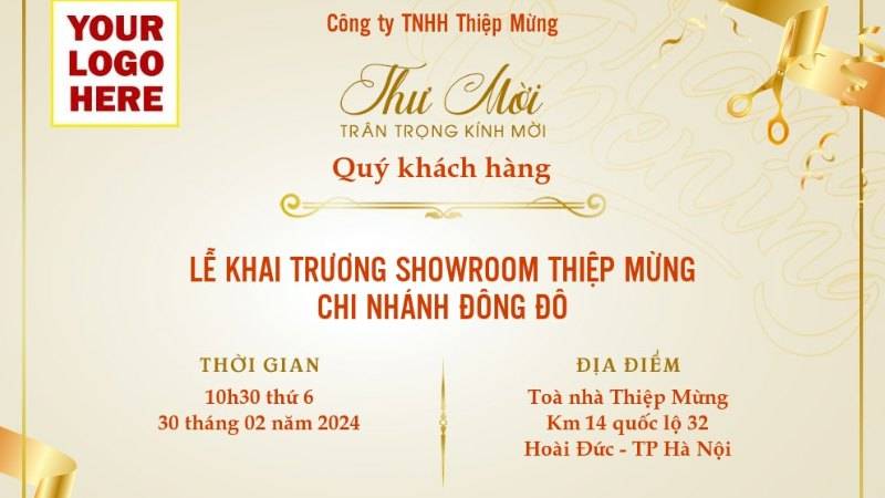 Nội dung cần đầy đủ các thông tin liên quan đến tiệc