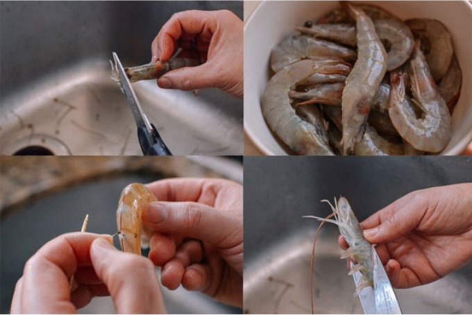 Tôm cần được sơ chế đúng cách